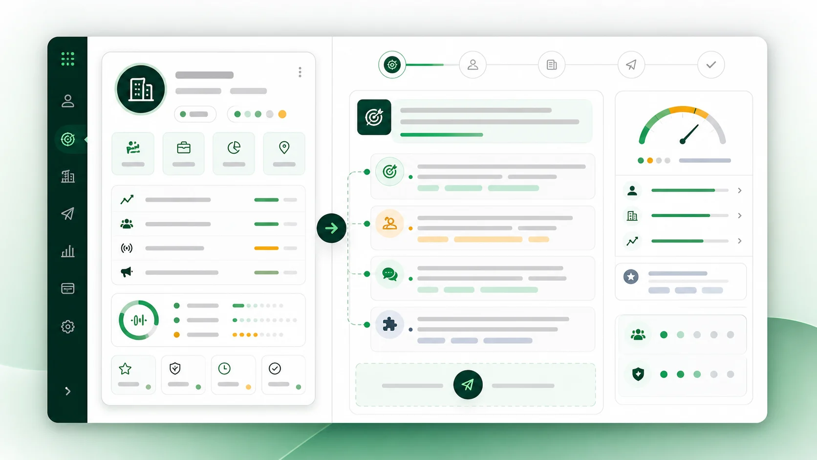 Mockup de ficha de lead con motivo de contacto basado en señal comercial
